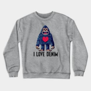 Yeti loves denim Crewneck Sweatshirt